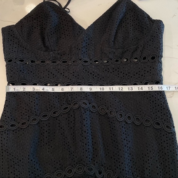 Bardot Ariana Dress Fit and Flare Eyelet High Low - Picture 8 of 15